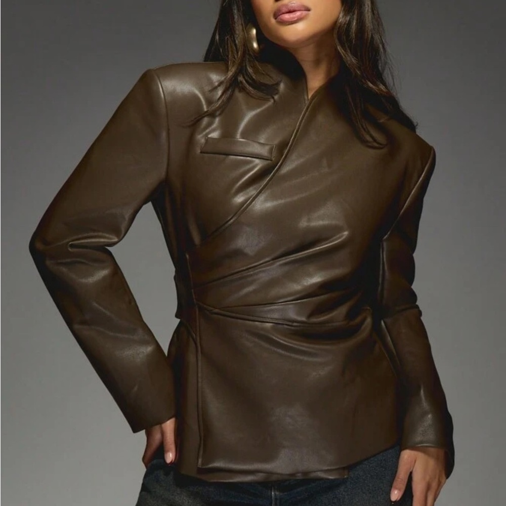 Sophisticated Dark Brown Leather Jacket
